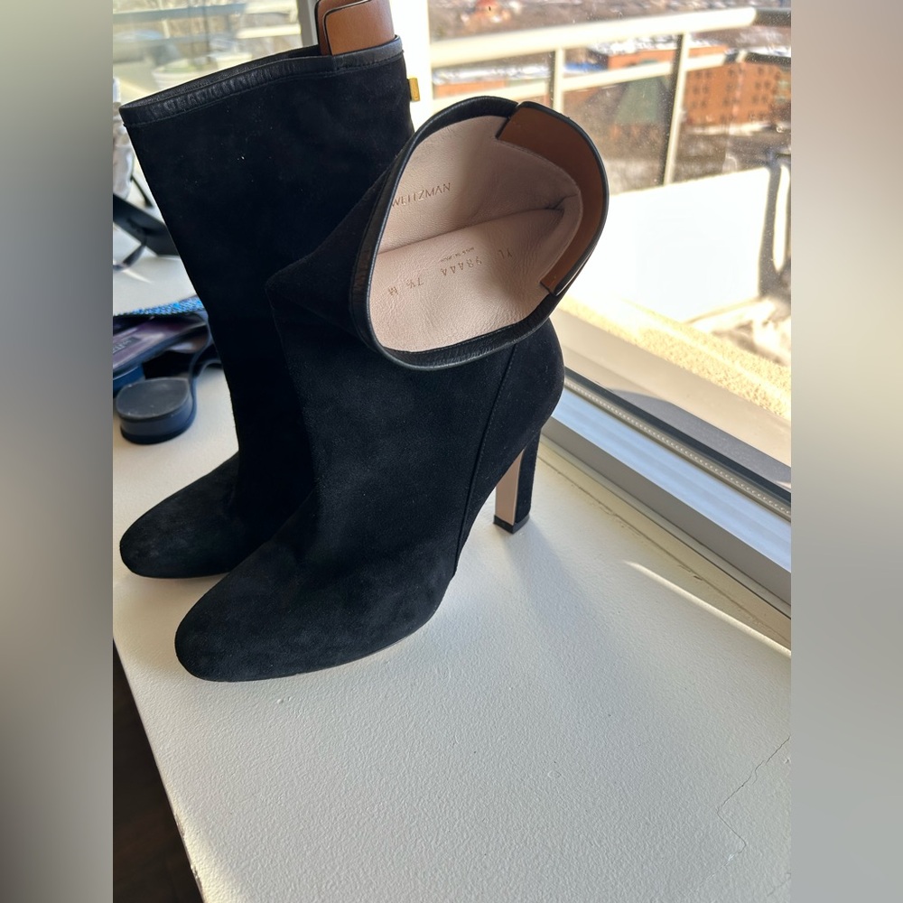 Stuart Weitzman Black Heeled Boots